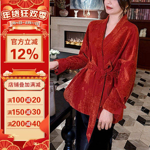 沪小鹿纸样 新中式提花系带上衣外套裁剪图缝纫做衣服样板 M80