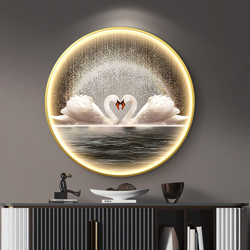 天鹅钻石画2024新款满钻轻奢主卧室简约钻石绣圆形玄关贴钻十字绣,居家布艺,钻石绣,淘宝优惠券,粉丝福利购,淘宝优惠卷