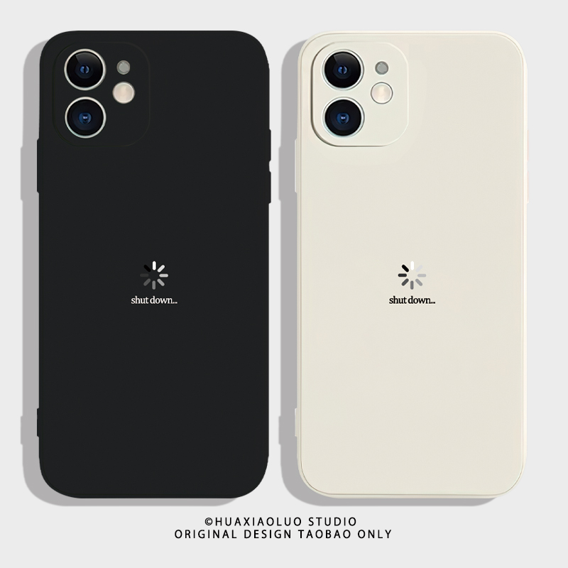 已关机~创意小众iPhone13苹果14promax华为p60红米K40小米12s新款适用nova11荣耀80vivoX90情侣手机壳oppoR17