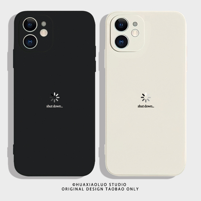 已关机~创意小众iPhone13苹果14promax华为p60红米K40小米12s新款适用nova11荣耀80vivoX90情侣手机壳oppoR17