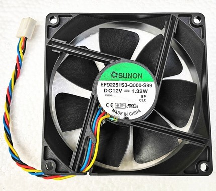 全新 SUNON建准 9CM 9025风扇 12V 1.32W 0.11A 4线静音PWM调速