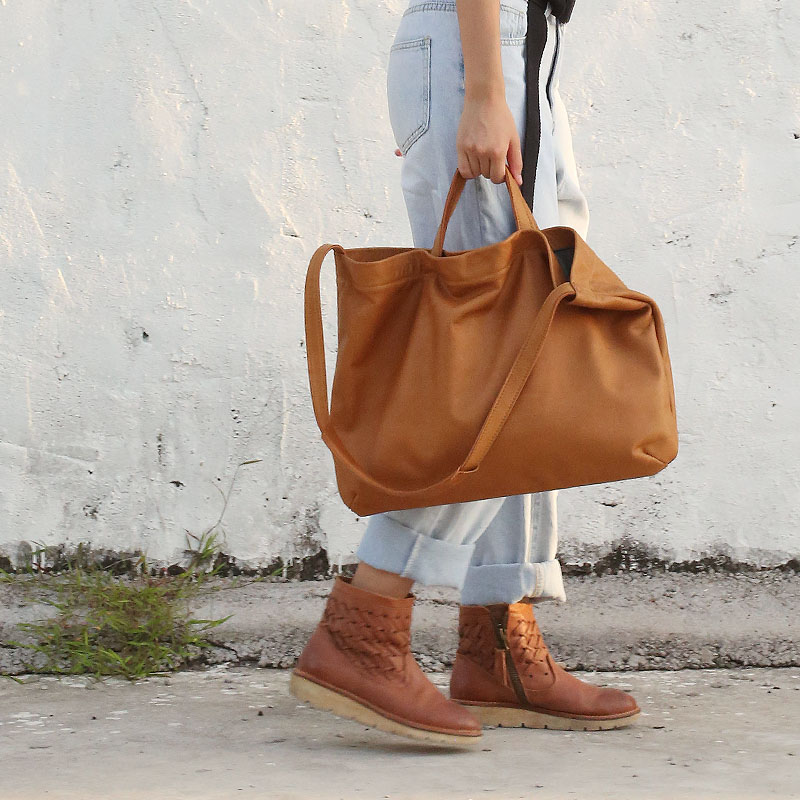 原创角落手工复古真皮男女公文包