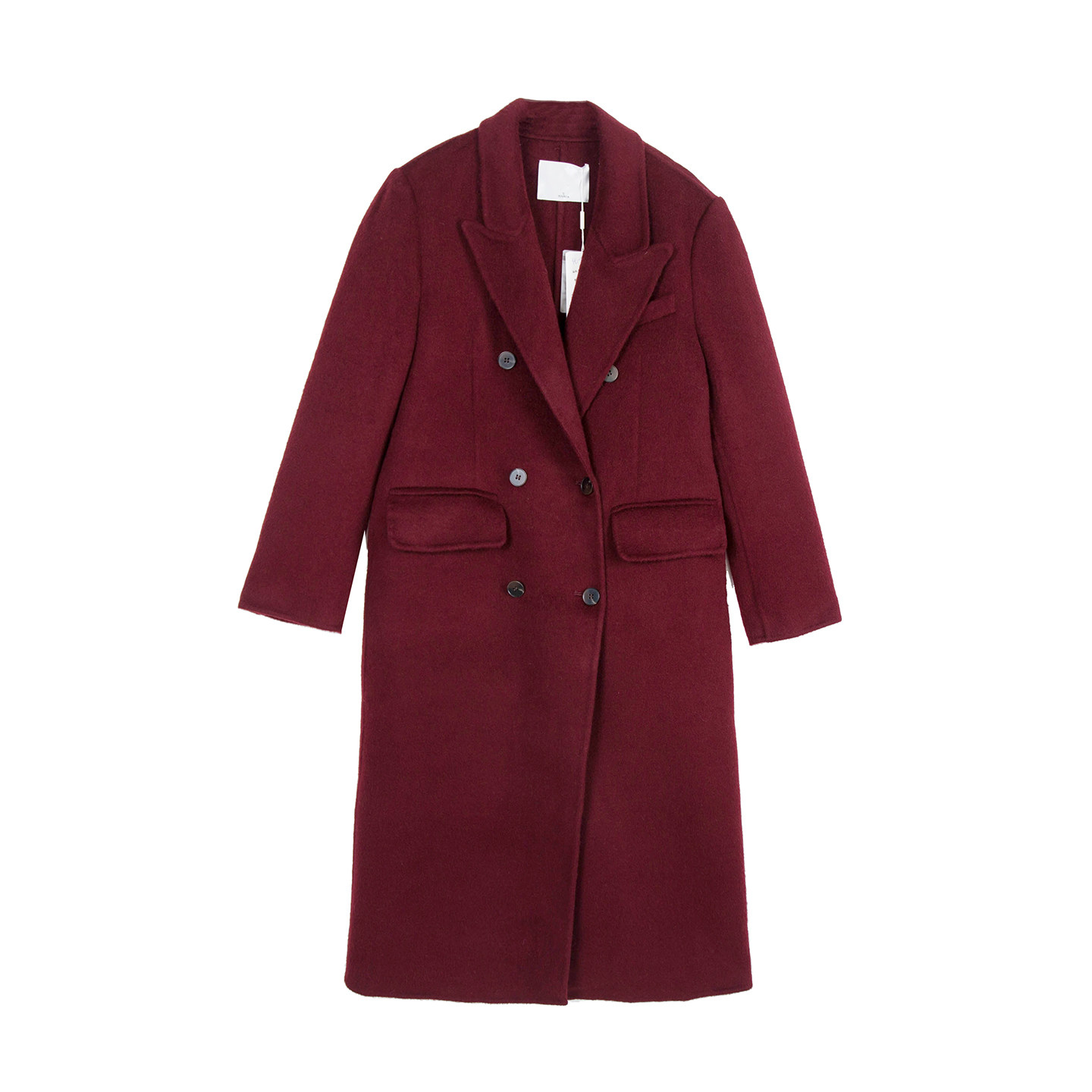 专柜价1699【栖】女装大翻领长款羊毛呢大衣440201244/代-11