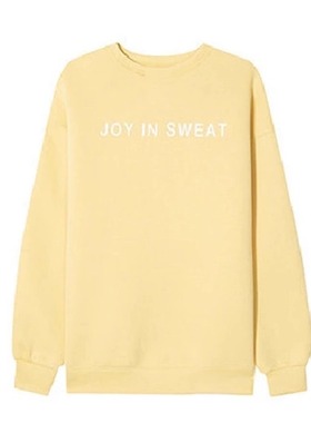 专柜价719【语】休闲字母印花圆领套头落肩长袖卫衣30584/天-36