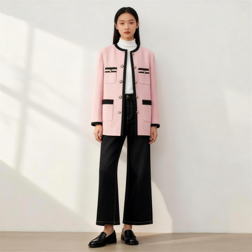 太系列剪标女装秋冬小香风夹棉中长呢外套MZ4542/4541/4543/7-11
