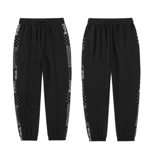 太系列剪标男夏新款潮流印花拼接休闲裤宽松束脚裤XQ2121/T-84