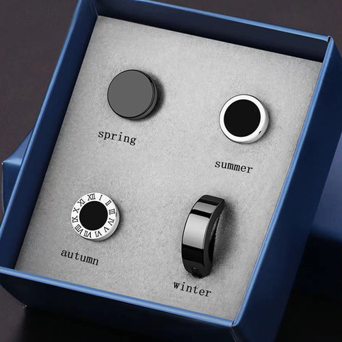 耳钉男款男士高级感痞帅风钛钢金