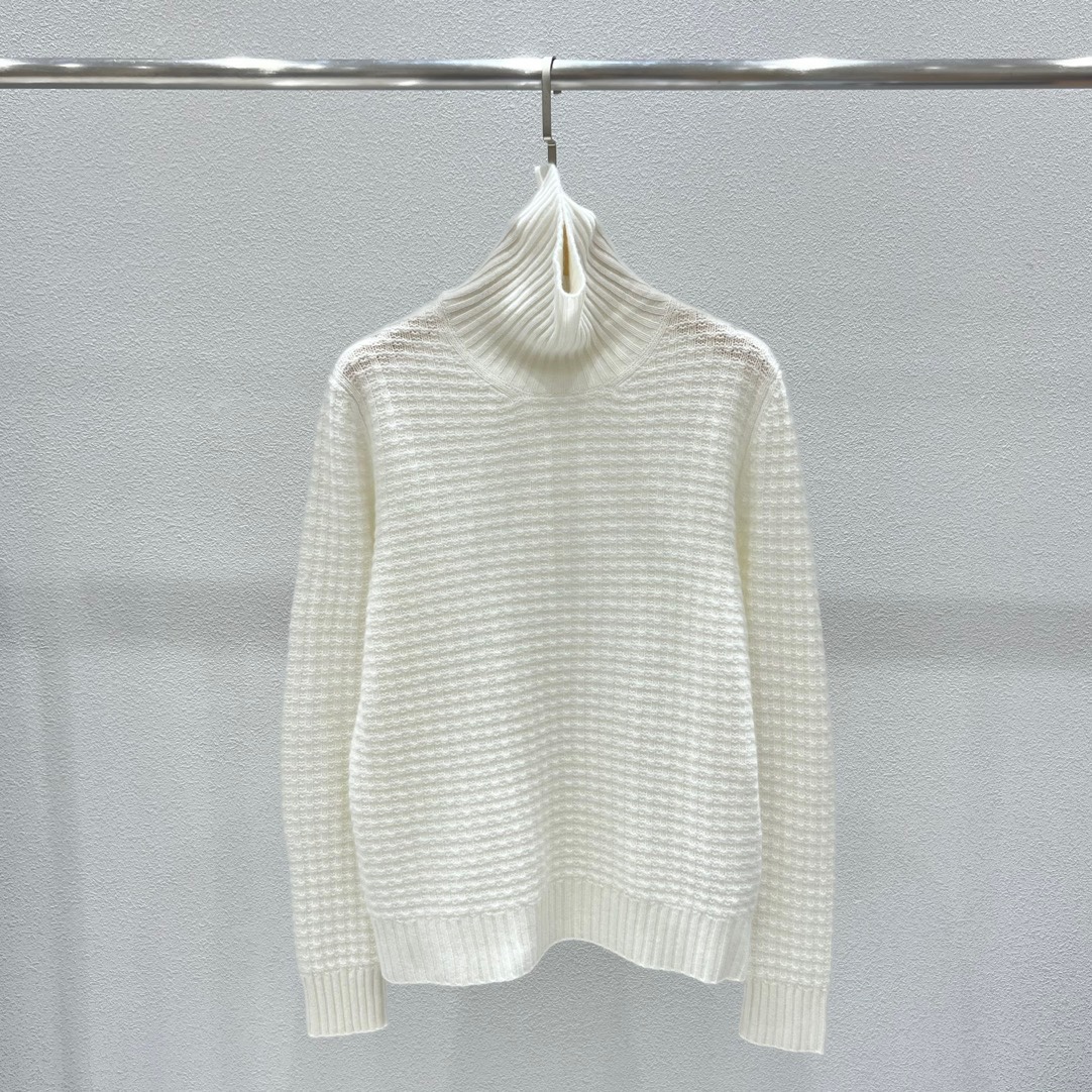 LP高领华夫格羊绒衫26支山羊绒软糯亲肤舒适12针织紧密百搭打底衫