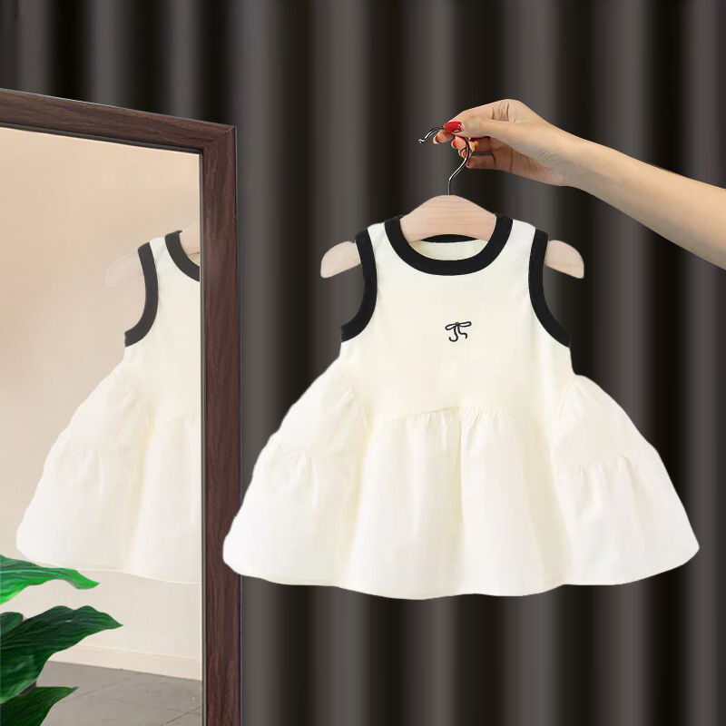 女童连衣裙2025新款夏季婴儿夏日甜美薄款洋气背心裙夏装女宝裙子