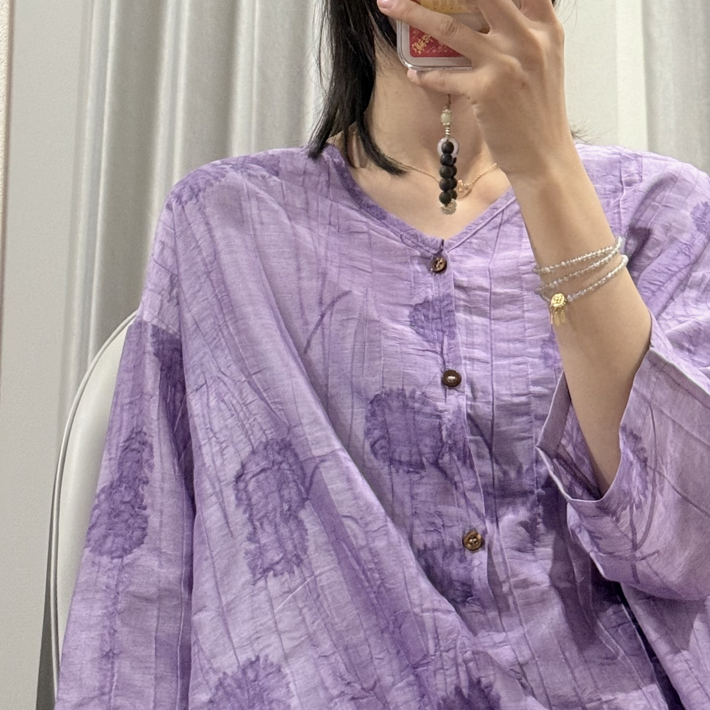 2025春夏款女宽松显瘦天丝亚麻百搭气质上衣短裤二件套小众设计感