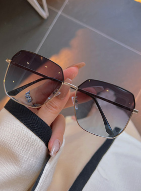 防紫外线多边韩版女半框偏光墨镜