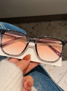 偏光防紫外线方形大框复古墨镜
