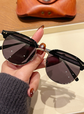遮阳眉毛架复古男女偏光太阳镜