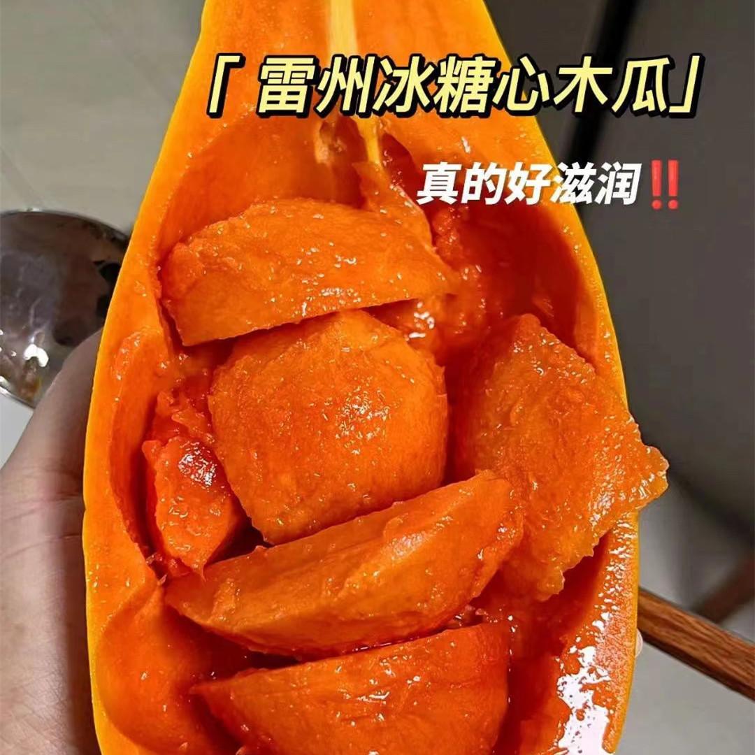 【树上熟雷州冰糖红心木瓜】老树果香甜丝滑软糯5斤新鲜水果代发