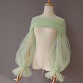 牛油果绿清新风格 荷叶一整套边仙女多色可定制 一字领长袖