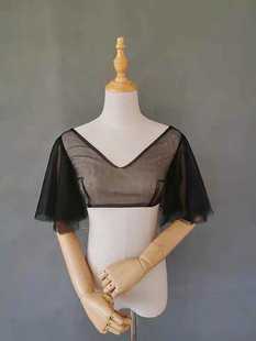 2020新款 遮手臂遮副乳多色可定制 抹胸婚纱礼服内搭配饰软纱短袖