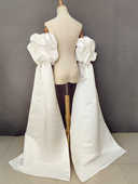 白色泡泡袖 新款 新娘结婚敬酒服抹胸长款 拖尾手袖 配件 婚纱礼服肩袖