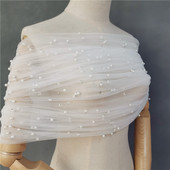 凯蒂婚饰 披肩珍珠披肩遮肉 新娘抹胸婚纱配饰一字领白色2021新款
