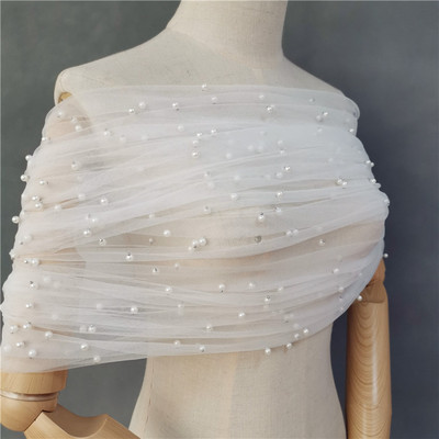 凯蒂婚饰抹胸一字领珍珠遮肉披肩