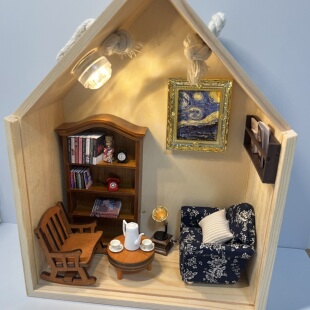 娃屋场景配件星星人盲盒手办迷你模型微缩玩具摆件道具装饰展示盒