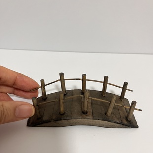 12分娃娃屋场景配件复古迷你木桥模型微缩玩具小摆件道具装饰造景