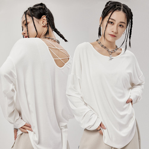 CYRM潮牌美式爵士慵懒露背上衣