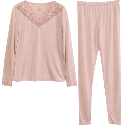 金三塔长袖女桑蚕丝保暖内衣