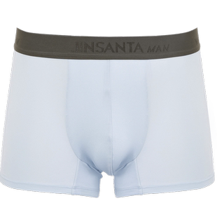 金三塔桑蚕丝氨纶 高弹包覆 舒适无感透气 U型平角内裤男士新品