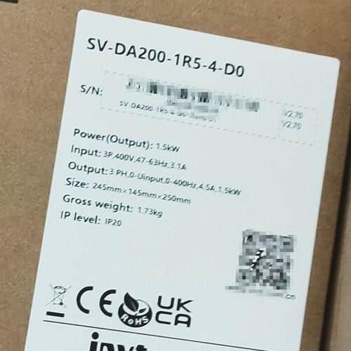 议价SV-DA200-1R5-4-D0 伺服驱动器 英威腾 1.5KW工控驱动维修