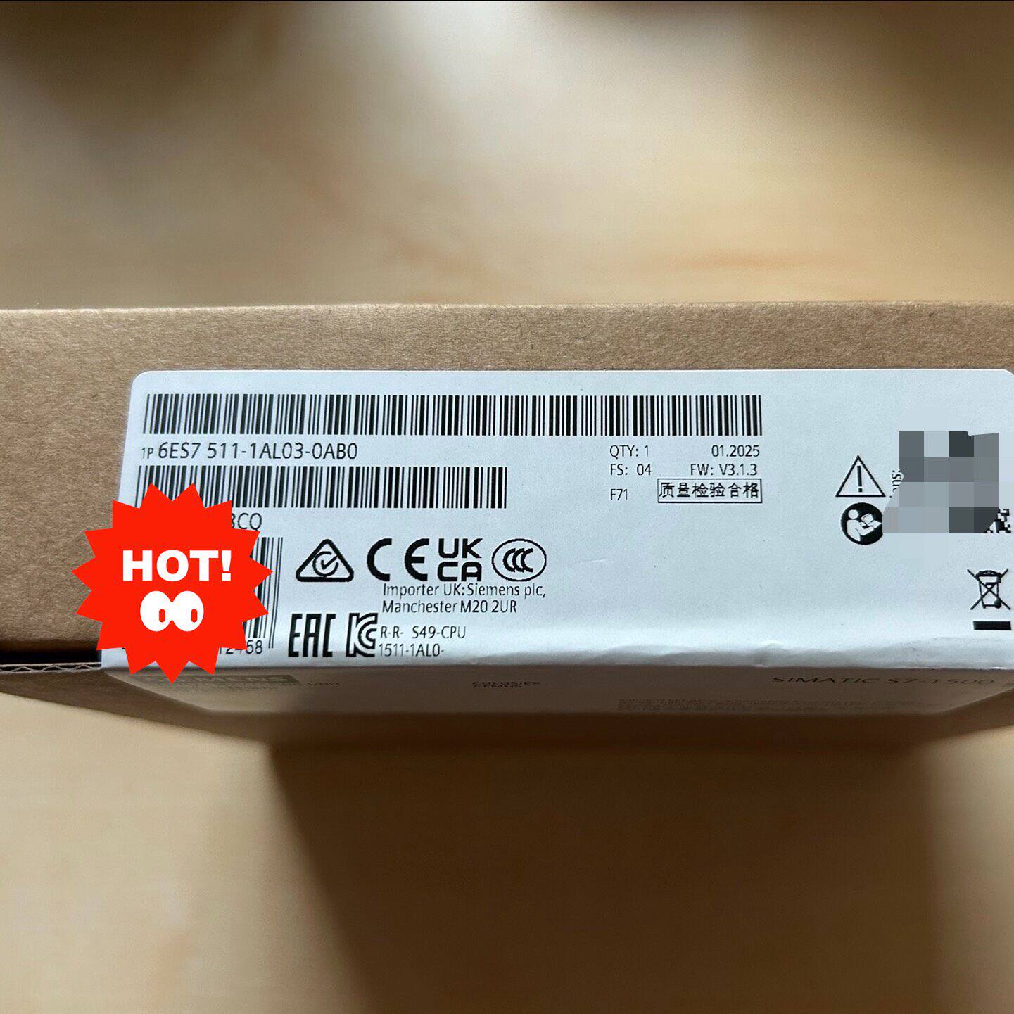 议价6ES7511-1AL03-0AB0 工控自动化可编程控制模块 工控配件维修