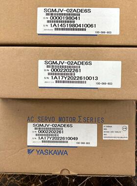 议价SGMJV-02ADE6S 伺服电机 200W带刹车 安川工控配件维修