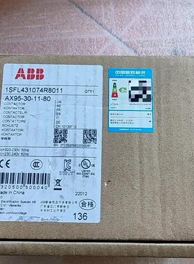 议价1SFL431074R8011 接触器 AX95-30-11-80 ABB工控配件维修
