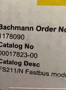 议价FS211/N Fastbus模块 Bachmann工控模块维修