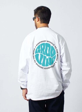 FunkyChoice重磅厚实涂鸦grooving长袖街舞比赛T恤男女美式hiphop