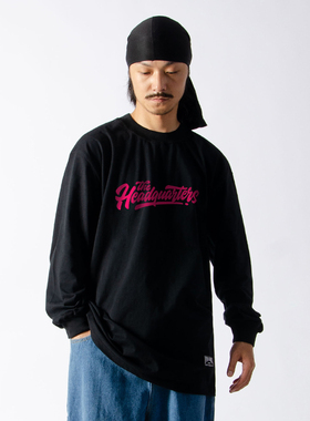 嘻哈长袖t恤男宽松美式街舞复古hiphop休闲高街潮秋季套头打底衫