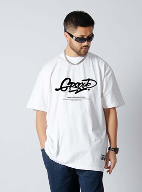 FunkyChoice街舞groove夏日基础logo排版短袖休闲宽松上衣T恤男女