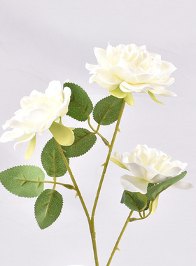 仿真3头栀子花束婚庆家居装饰花