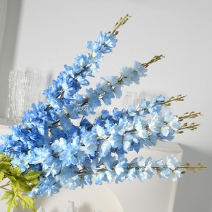 仿真大飞燕草紫罗兰风信子花蓝紫色婚庆路引拱门道具家居装饰摆件