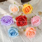 仿真小巴黎玫瑰花头婚庆装 饰布置花墙拱门装 饰配件手工制作花头