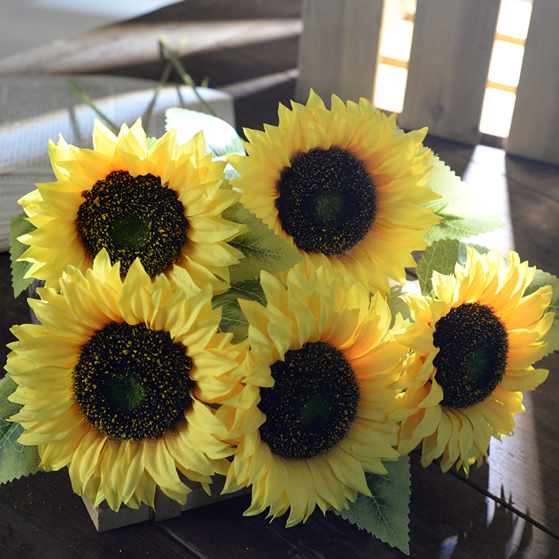 仿真花向日葵毕业花束假花摆设