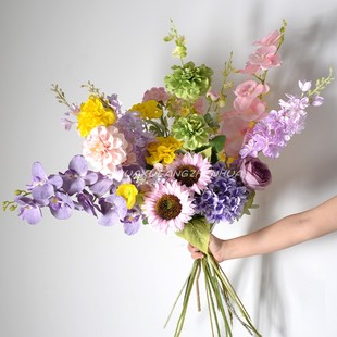 仿真花莫奈花艺套装 饰花球婚礼堂布置假花仿真花摆设 婚庆路引装