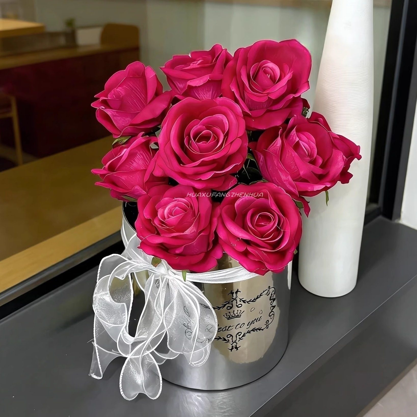 仿真玫瑰花束弗洛伊德酒杯车载氛围花束装饰摆件生日情人节礼物花,家居饰品,仿真花/假花,淘宝优惠券,粉丝福利购,淘宝优惠卷
