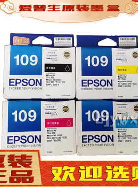 原装爱普生t1091黑色墨盒 t1092 t1093 t1094 109 me1100墨盒
