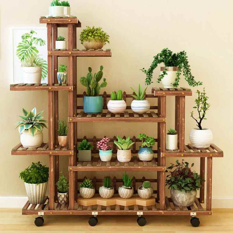 绿台置物架阳多肉简易实PFP木花架子客室内植物萝花盆架厅落地式