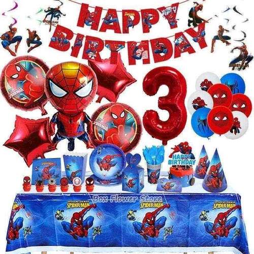 Spiderman Balloon Birthday Party Decoration For Kids Aluminu