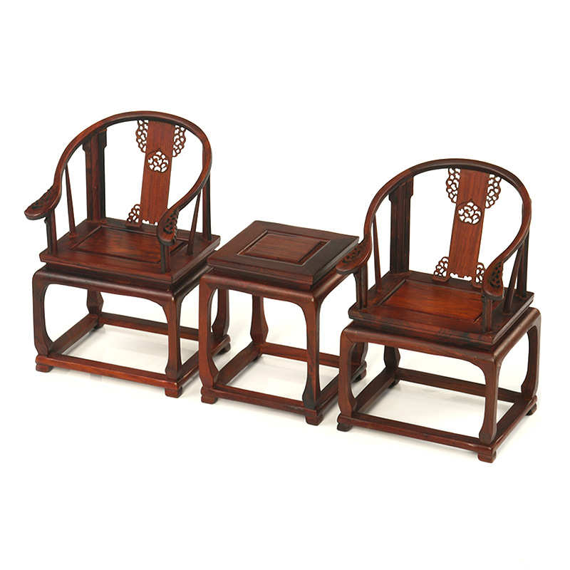 红酸枝皇宫圈椅红酸枝微型小家具模型红木摆件明清古典红木工艺品