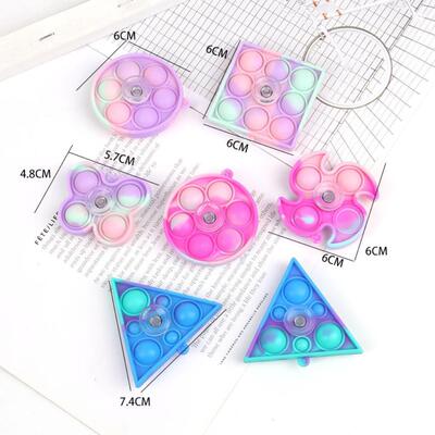 1-3PCS Pop Fidget Spinner Bubbles Fidget Toys Poppers Finger
