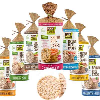 Rice up brown rice cakes甘齿记糙米饼谷物健身碳水化合物代餐包