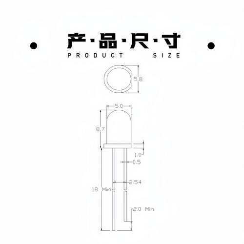 F5 白发翠绿超高亮插件LED发光灯珠 5mm绿灯大芯片超高亮直插灯珠