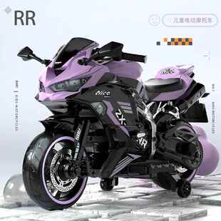 高档儿童电动摩托 车加大电动车孩可坐大人210具岁男女玩车充电两